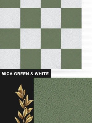 Mica Green and White